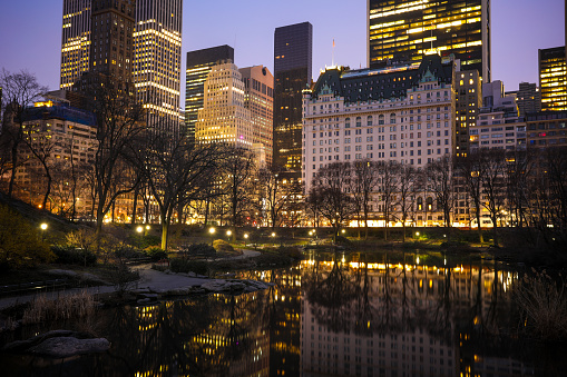 New York City Manhattan Central Park dusk sunrise