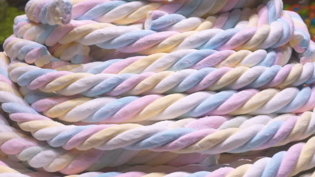 Long twist Neck Homemade Colourful Marshmallow Ropes