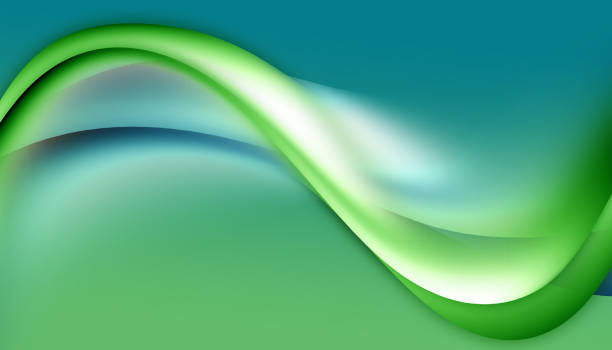 istock Abstract softness blue white and green wavy background. 1423339643