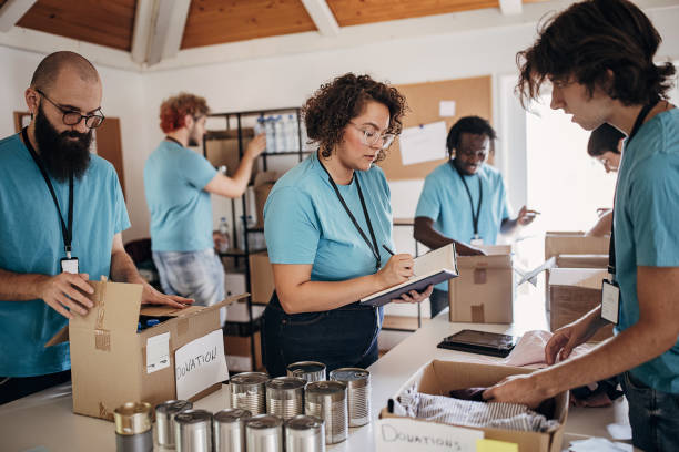 istock Busy day in charity center 1423341247
