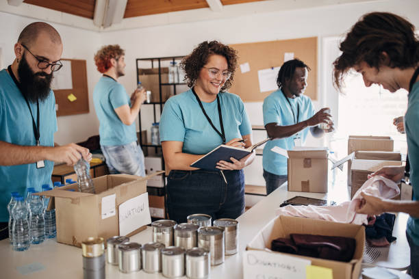 istock Busy day in charity center 1423341317