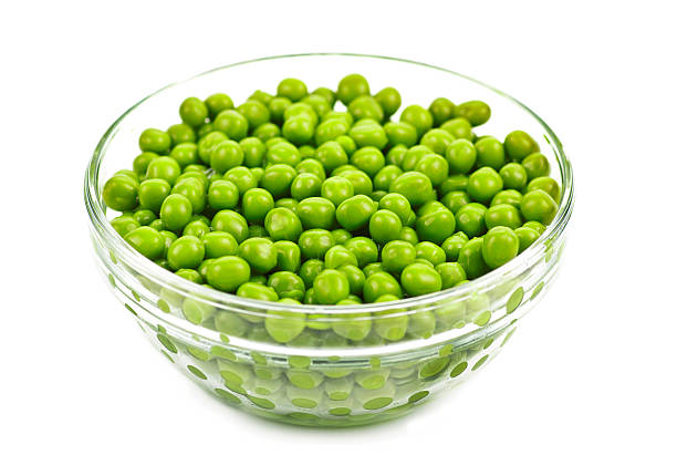 istock Preserved peas in glasses bowl 142334148