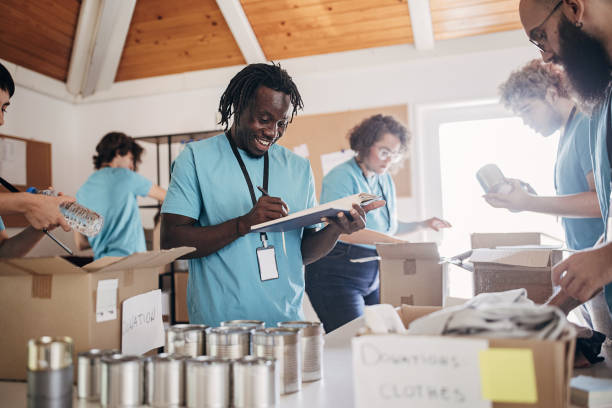 istock Busy day in charity center 1423341792
