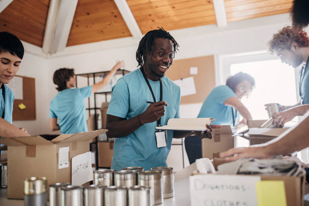 istock Busy day in charity center 1423341823