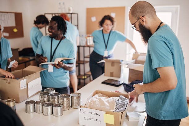 istock Work day in charity center 1423342152