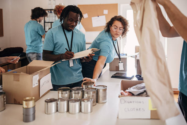 istock Work day in charity center 1423342282