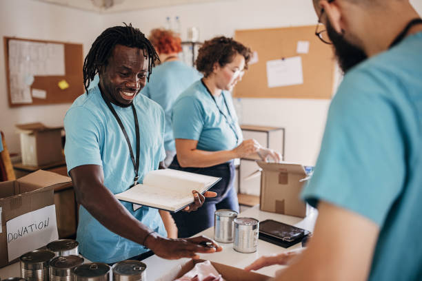 istock Work day in charity center 1423342356