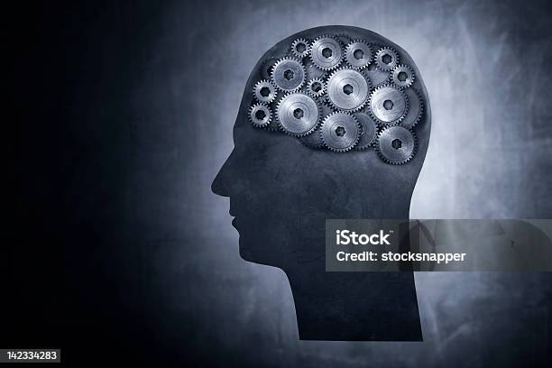 The Gears In A Guys Brain Working Stock Photo - Download Image Now - Brainstorming, Concepts, Concepts & Topics
