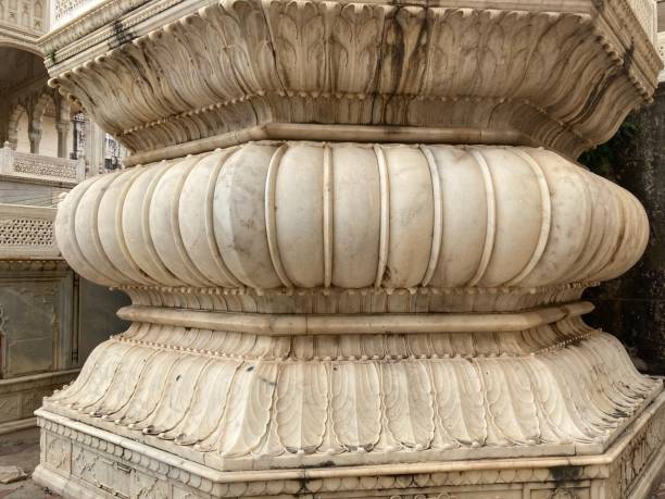 istock Indian place white marbal stone amazing design 1423343228