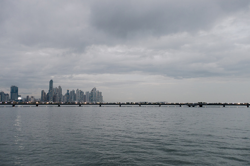 View of Panama City from the sea