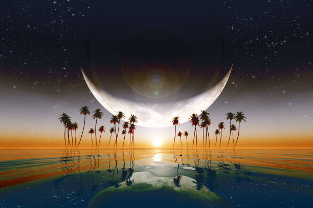 istock big moon over yellow sunset 1423348495