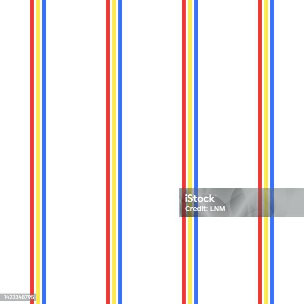 Red Yellow Blue Line Rays Red Yellow And Blue Lines Seamless Pattern Editable Vector Stock ...