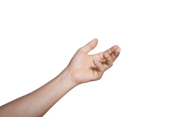 istock Open man hand isolated on white background included clipping path. 1423349814