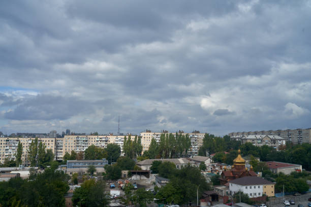 architectural landscape from the window of a high-rise building