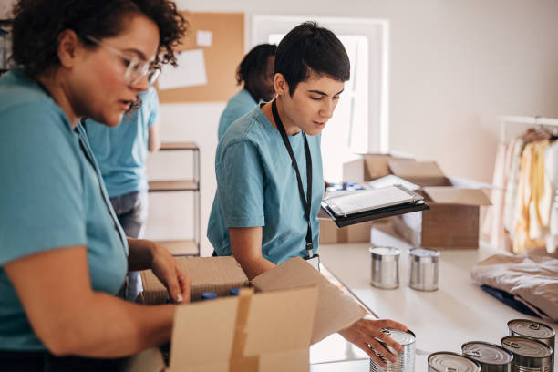 istock Work day in charity center 1423356845