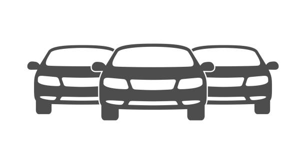 Car fleet Car fleet graphic icon. Motor vehicles sign isolated on white background. Vehicles symbol. Vector illustration taxi logo background stock illustrations