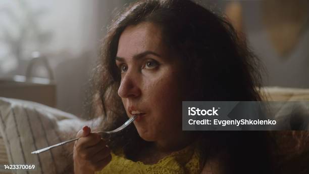 Woman With Spinal Muscular Atrophy Eating Stock Photo - Download Image Now - Hungry, Persons with Disabilities, Sports Museum of America