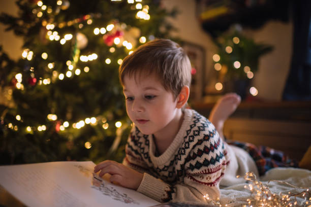 Cute child enjoying Xmas holidays