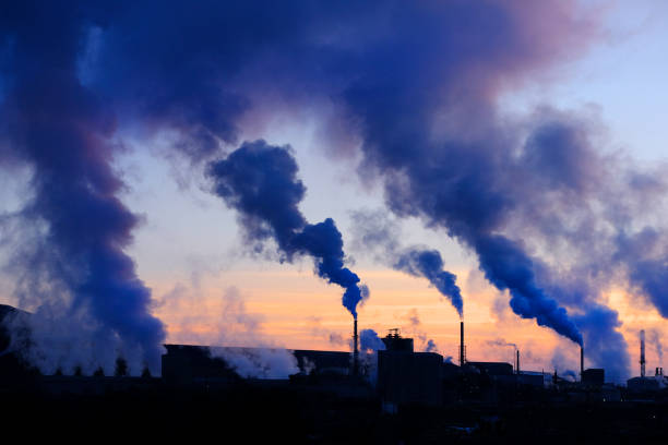 istock Pollution Factory Smoke in Air with Sky Bad for the Environment 1423371990