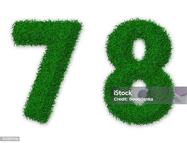 Grassy Numbers Stock Photo - Download Image Now - Characters, Coding, Color Image