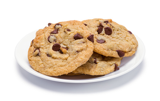 Chocolate Cookie Isolated On White Background