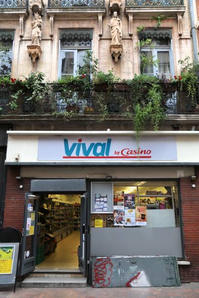 Vival convenience store in Toulouse stock photo