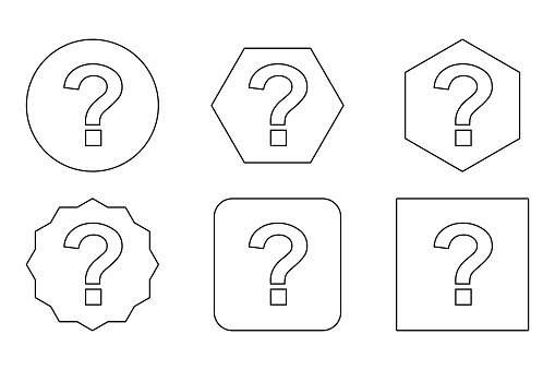 Question Mark Faq Sign Help Symbol Vector Mark Symbols Black Outline ...