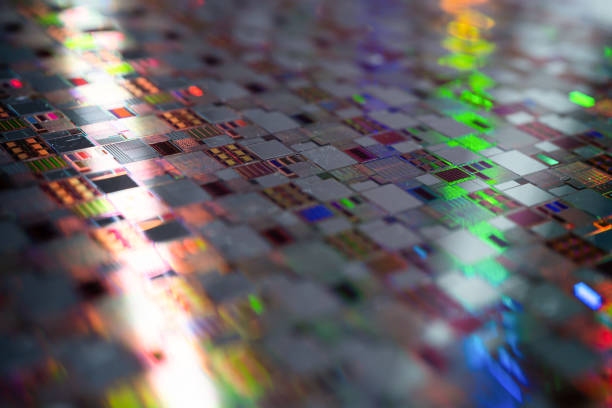 istock Silicon wafer for manufacturing semiconductor of integrated circuit. 1423388508