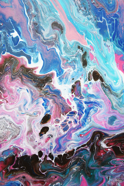 istock Marble texture. Acrylic paints. Contemporary art. Abstract background. 1423388675