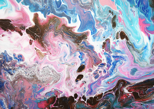 istock Marble texture. Acrylic paints. Contemporary art. Abstract background. 1423390754