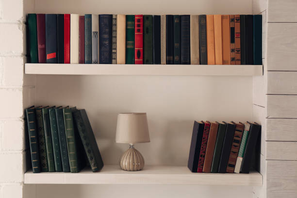 Full books shelves and some parts with home decoration