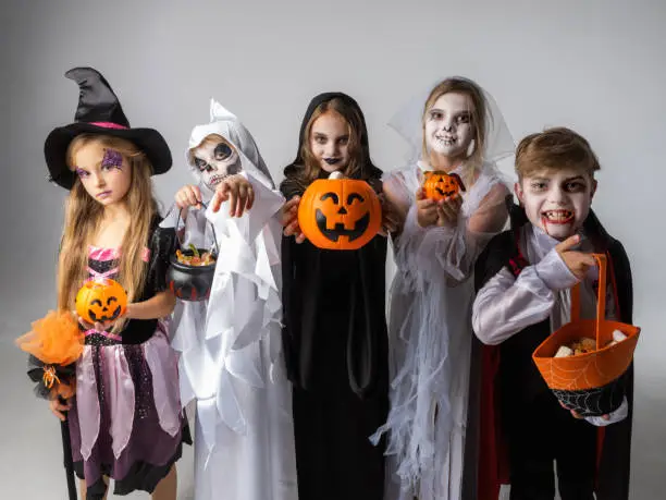 Photo of Group of children at Halloween party