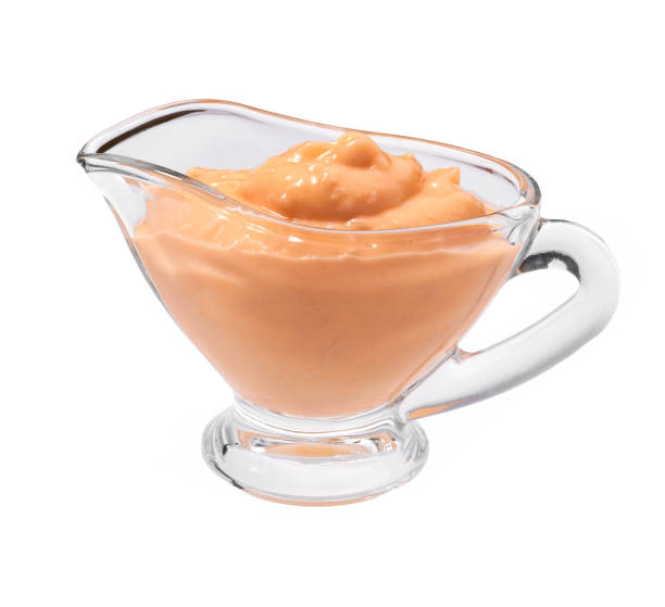 istock Shrimp sauce  in glass bowl on white background 1423400586