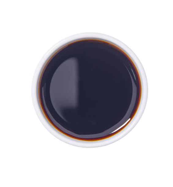 istock Soy sauce isolated  on white background. Top view. Portion of so 1423400638