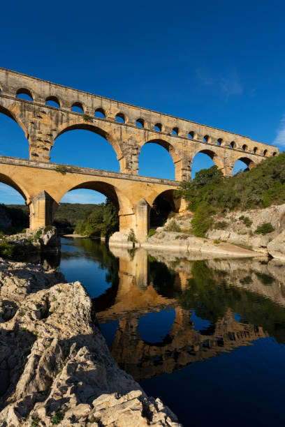 istock Vertical view of famous Pont du Gard 1423404802