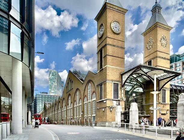 London, England - August 27, 2022: Entrance to Liverpool Street Station.