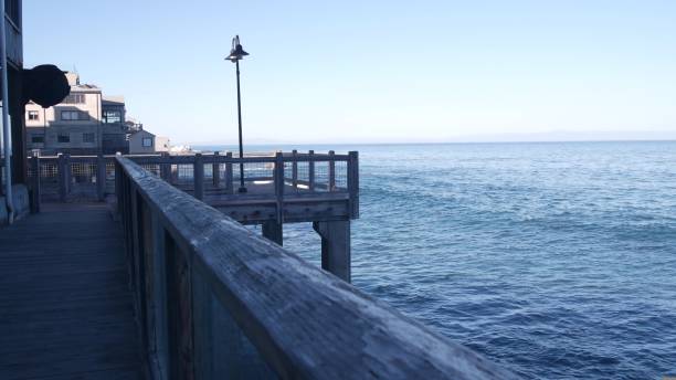 istock Waterfront boardwalk, Monterey California. Beachfront aquarium on Cannery Row. 1423405803