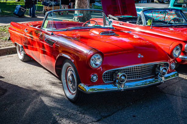 ford thunderbird conversível 1955 - 1955 - fotografias e filmes do acervo