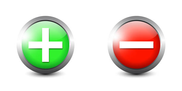 istock Plus and minus round buttons. Add and cance signs. Flat vector illustration. 1423412280