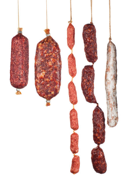 istock assorted salami sausages isolated on white background 1423413805