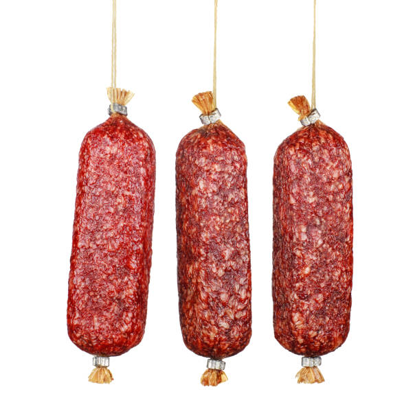 istock mini salami sausages isolated on white background 1423413811