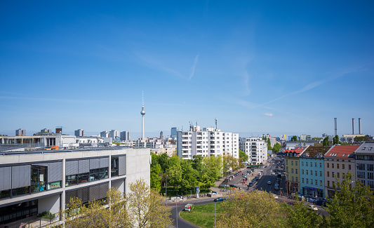 Berlin Skyline. Rooftop view from Kreuzberg