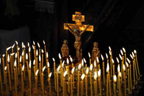 istock In the Christian temple candles are lit_3 1423414183