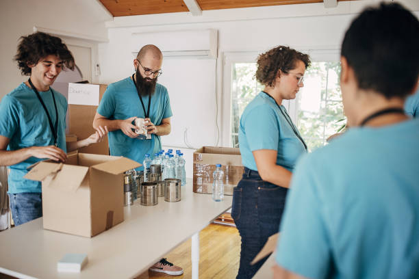 istock People sorting donations for the homeless 1423415701