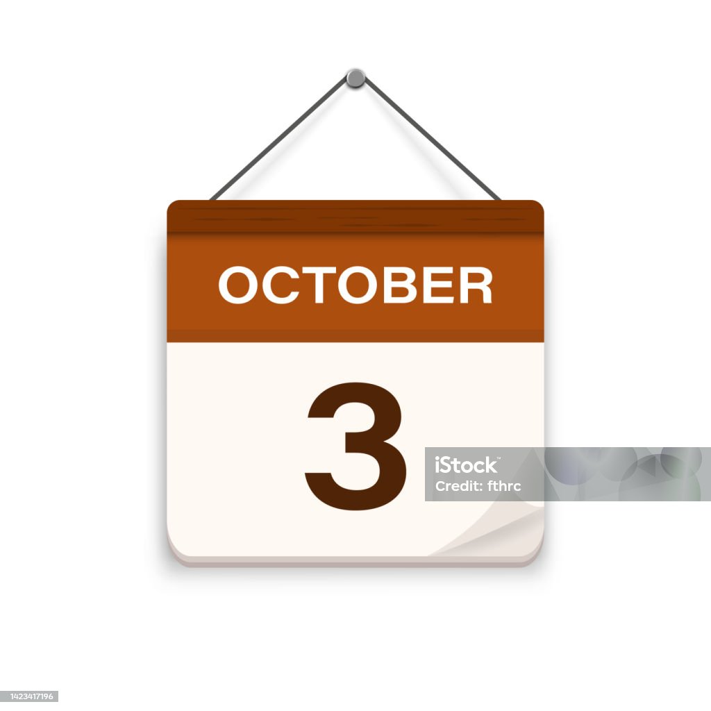 October 3 Calendar Icon With Shadow Day Month Meeting Appointment Time october-3-calendar-icon-with-shadow-day-month-meeting-appointment-time