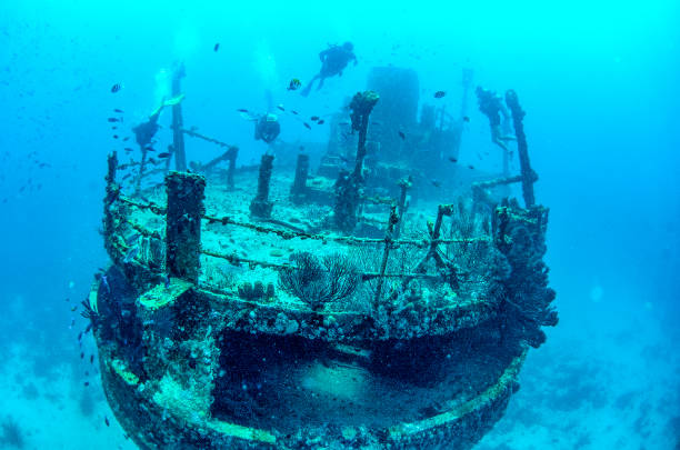 Jayne C Shipwreck,Aruba stock photo