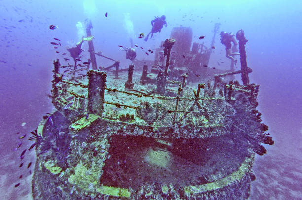 Jayne C Shipwreck,Aruba stock photo