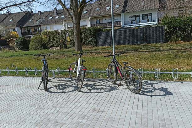 istock Bicycle parking in a local park. Germany. 1423421052