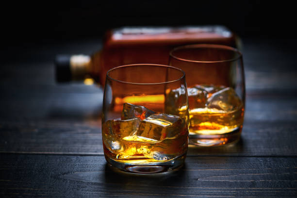 istock two glasses of whiskey  with ice   . horizontal composition 1423428321
