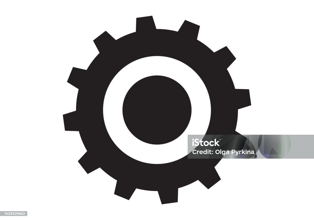 Isolated Vector Gears Isolated Gear Element In Flat Style Stock Illustration - Download Image ...